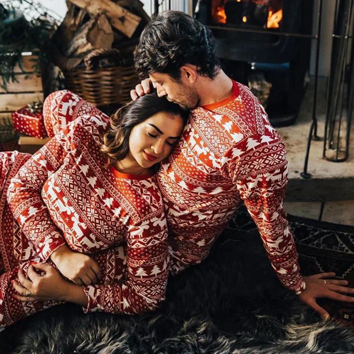 Red Moose Long Sleeve Family Matching Christmas Pajamas