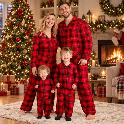 Red Plaid Family Matching Christmas Pajamas