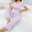  Ribbed Curly Bottom Pajamas