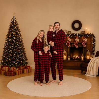 Signature Red Plaid Family Matching Christmas Jumpsuits