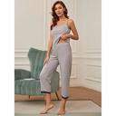 Grey-Medium Spaghetti Top Laced Pajamas