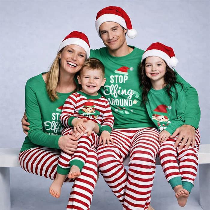 Stop Elfing Family Matching Christmas Pajamas