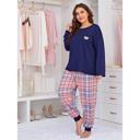 Navy-2XL The Oversized Heart Pajamas