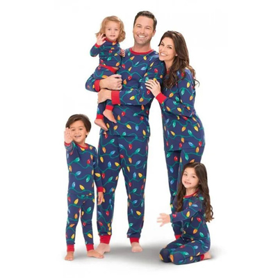 Lights Matching Family Christmas Pajamas