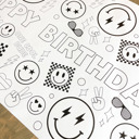  Cool Dude Coloring Table Runner, Happy Dude Themed Birthday, Coloring Page, Giant Coloring Poster, Coloring