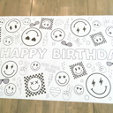  Cool Dude Coloring Table Runner, Happy Dude Themed Birthday, Coloring Page, Giant Coloring Poster, Coloring