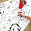  Cool Dude Coloring Table Runner, Happy Dude Themed Birthday, Coloring Page, Giant Coloring Poster, Coloring