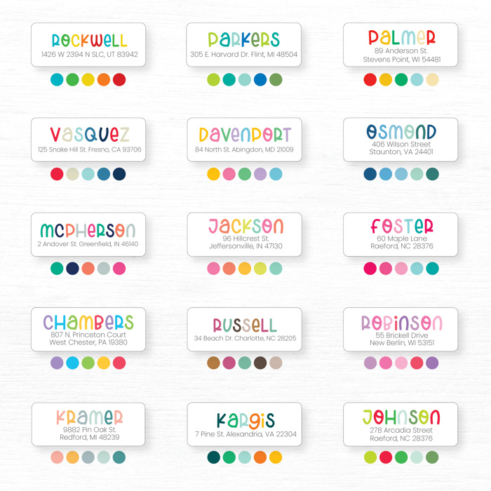 Return Address Labels, Custom Address Labels, Clear Address Labels, Address Labels,