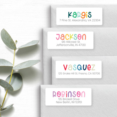 Return Address Labels, Custom Address Labels, Clear Address Labels, Address Labels,