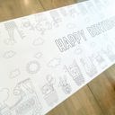  Animal Train Coloring Table Runner Happy Birthday