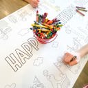  Animal Train Coloring Table Runner Happy Birthday