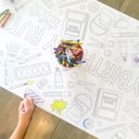  Art Party Coloring Table Runner Art Party