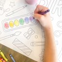  Art Party Coloring Table Runner Art Party