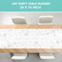  Art Party Coloring Table Runner Art Party