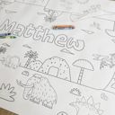  Dinosaur Coloring Table Runner