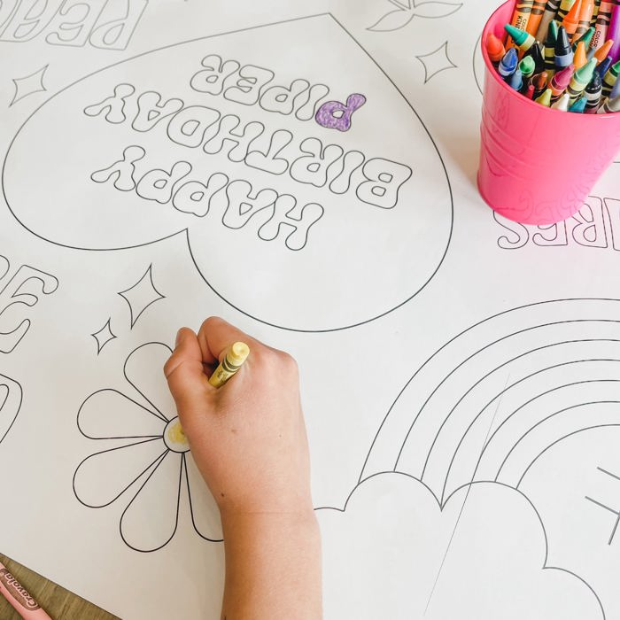 Grovvy Coloring Table Runner