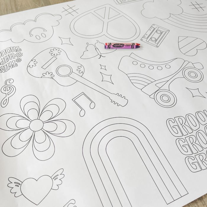 Grovvy Coloring Table Runner