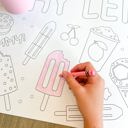  Ice Cream Party Coloring Table Runner Ice Cream Party