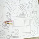  Ice Cream Party Coloring Table Runner Ice Cream Party