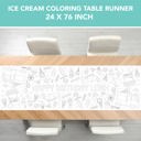  Ice Cream Party Coloring Table Runner Ice Cream Party