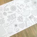  July 4th Party Coloring Table Runner