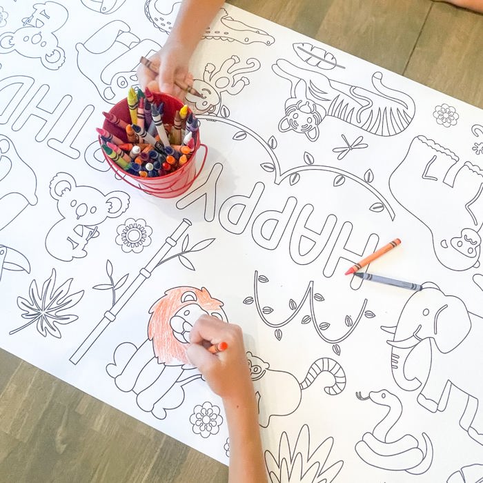 Jungle Coloring Table Runner Jungle