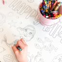 Mermaid Party Coloring Table Runner Mermaid Party