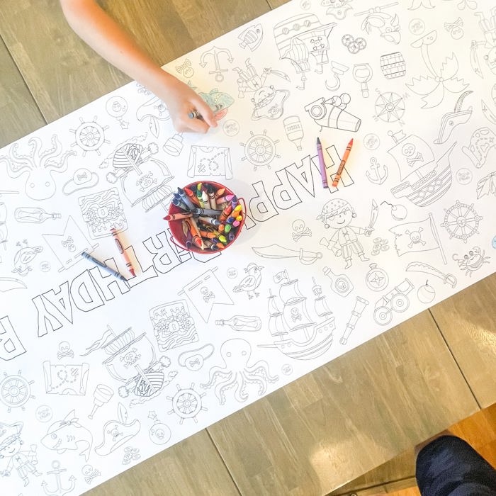 Pirate Coloring Table Runner