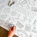  Science Coloring Table Runner Science Party
