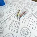  Science Coloring Table Runner Science Party