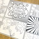  Superhero Coloring Table Runner