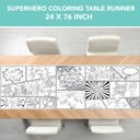  Superhero Coloring Table Runner