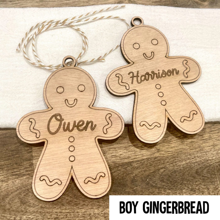 Personalized Gingerbread Ornament | DIY Christmas Coloring Craft