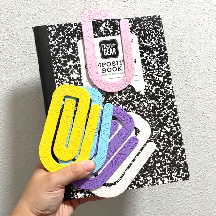 Floral Jumbo Paperclip - Flower Bookmark
