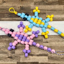  Large Pony Bead Lizard Keychain Kits | Craft Kits for Kids