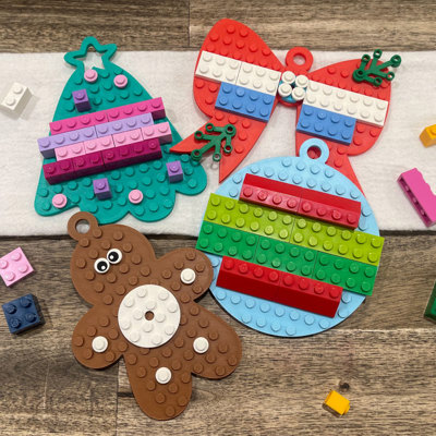 Building Block Christmas Ornaments For Kids and Family | Set of 4 