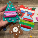  Building Block Christmas Ornaments For Kids and Family | Set of 4 