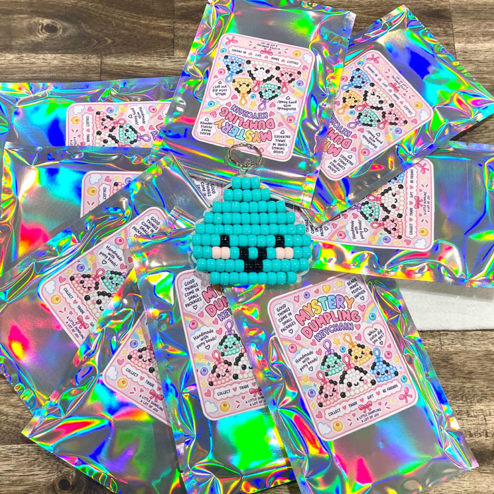 Mystery Dumpling Keychain | Trendy Pony Bead Stocking Stuffer