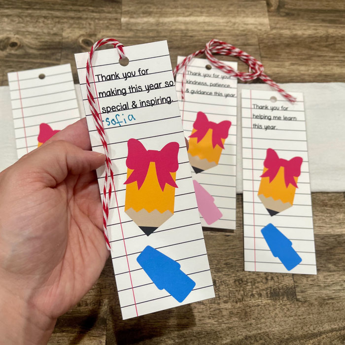 Teacher Bookmarks for Appreciation End of School Gifts