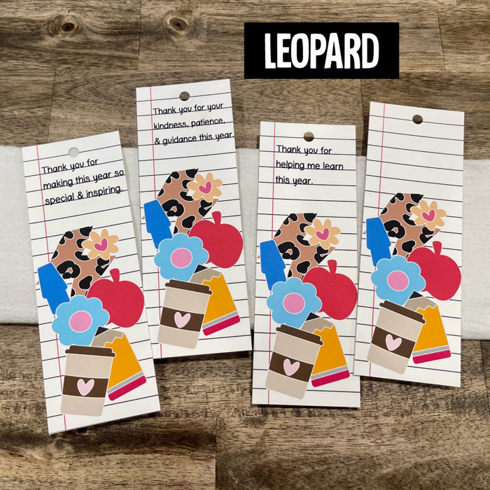 Teacher Bookmarks for Appreciation End of School Gifts