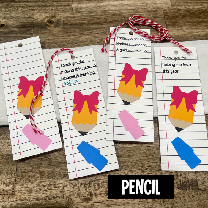 Teacher Bookmarks for Appreciation End of School Gifts