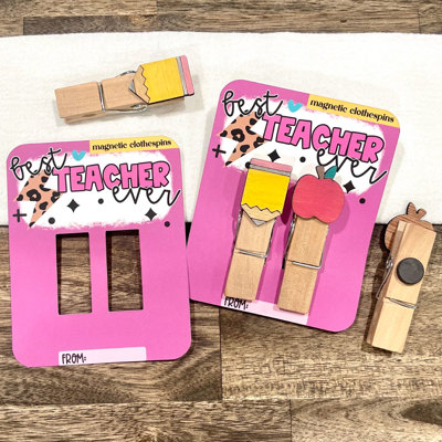 Teacher Gift | Magnetic Clothespin Set
