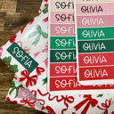  Personalized Christmas Gift Tag Stickers - Simple Rectangle