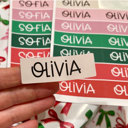  Personalized Christmas Gift Tag Stickers - Simple Rectangle