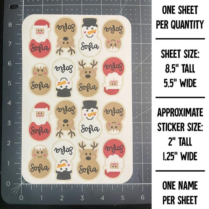 Personalized Christmas Gift Tag Stickers