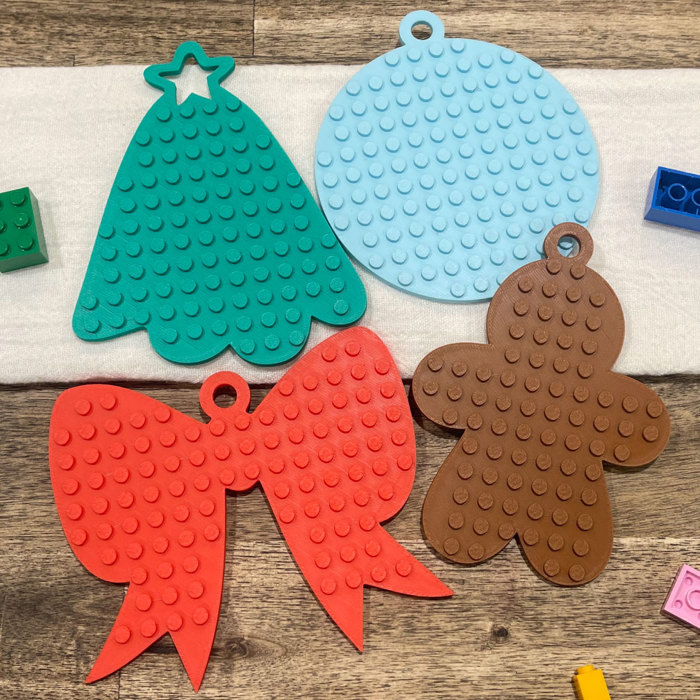 Building Block Christmas Ornaments For Kids and Family | Set of 4 