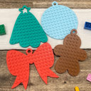  Building Block Christmas Ornaments For Kids and Family | Set of 4 