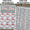  Personalized Christmas Gift Tag Stickers from Santa - Price Cover Stickers