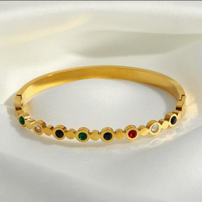 Colorful Bangle Bracelet - Stainless Steel