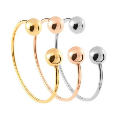 Ball Cuff Bracelet - Stainless Steel